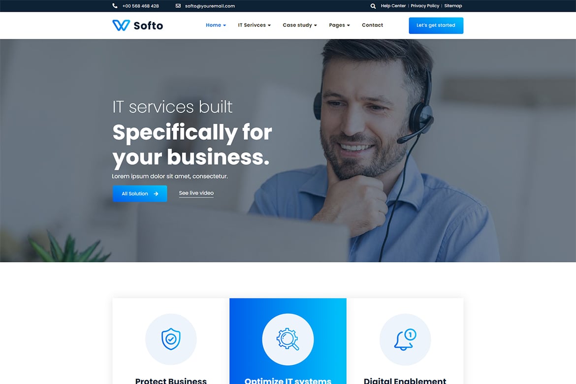 Softo – IT Solutions & Services WordPress Theme 1.0.3