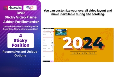 Sticky Video Prime Addon For Elementor 1.0