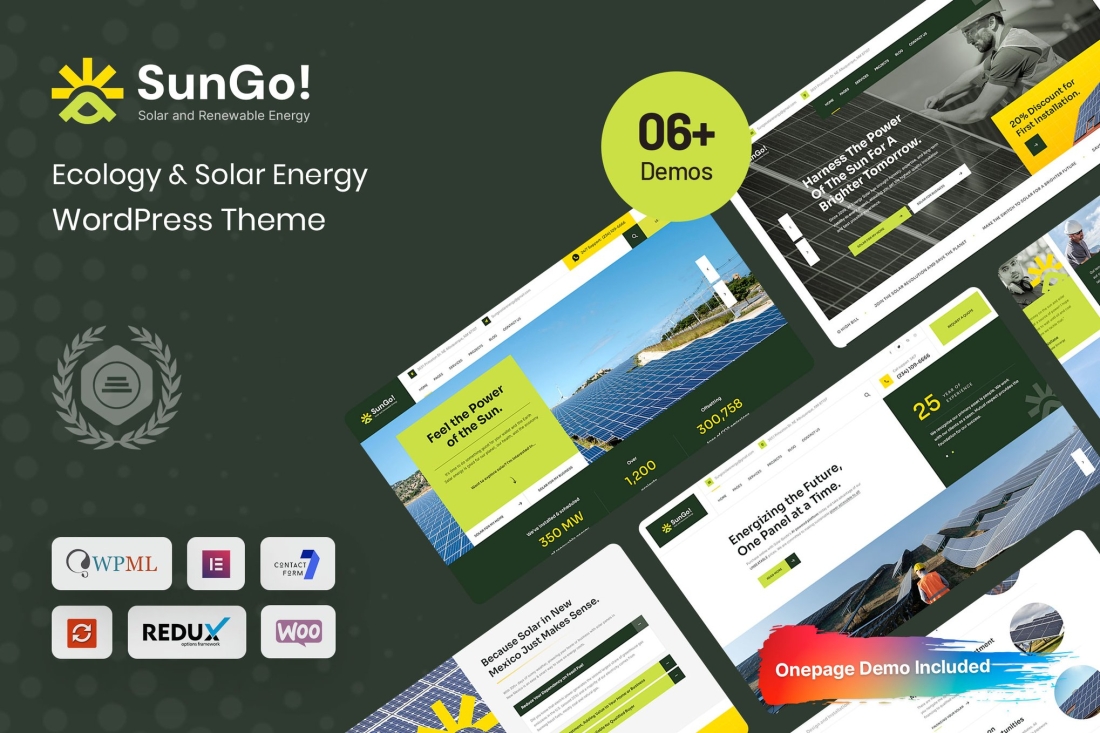 Sungo - Ecology & Solar Energy WordPress Theme 1.0.0