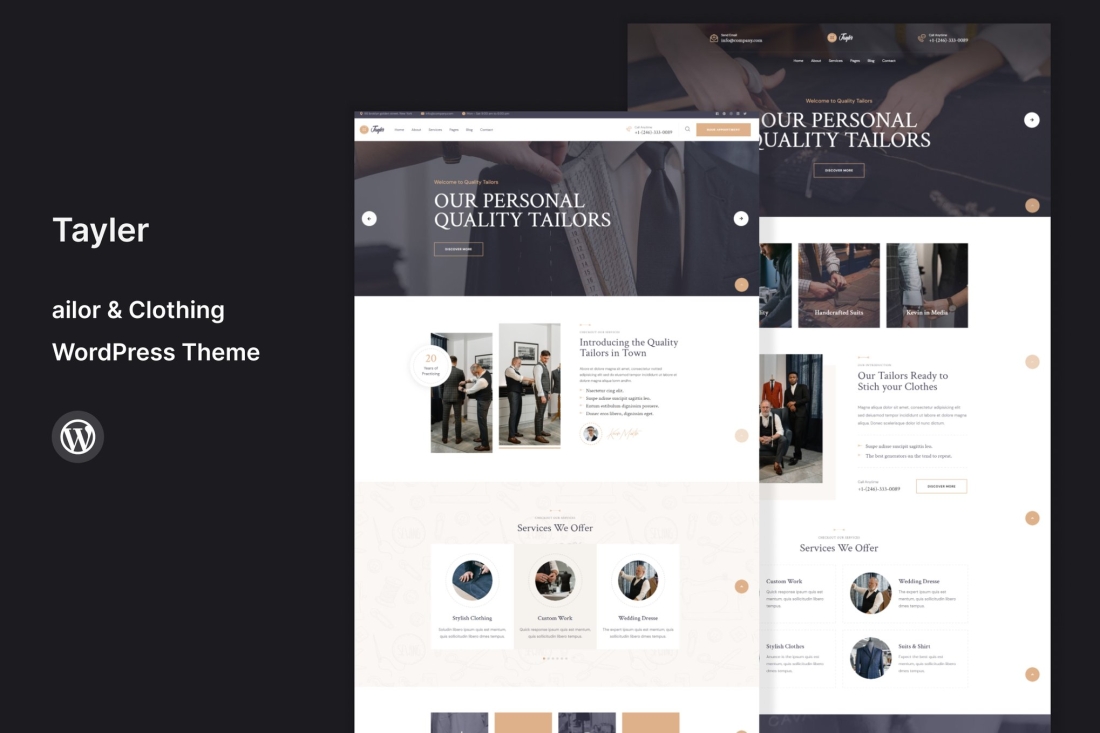 Tayler - Tailor & Clothing WordPress Theme 1.5