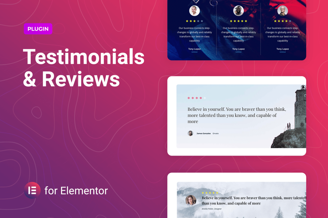 Testimonials and Reviews for Elementor 1.0.2
