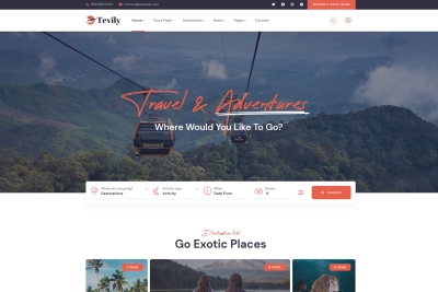 Tevily - Travel & Tour Booking WordPress Theme 1.2.8