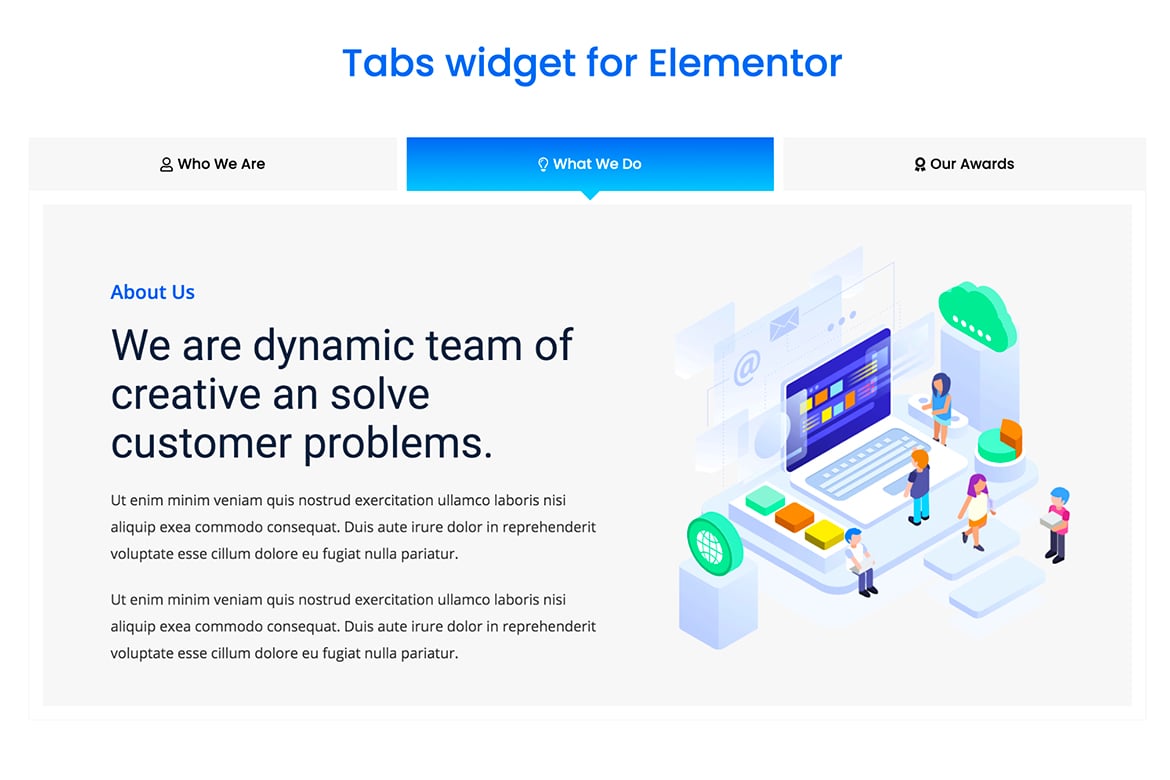 Elementor Tabs addon, widget 1.0.2