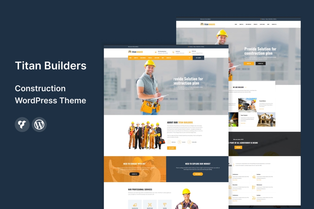 Titan Builders - Construction WordPress Theme 2.5