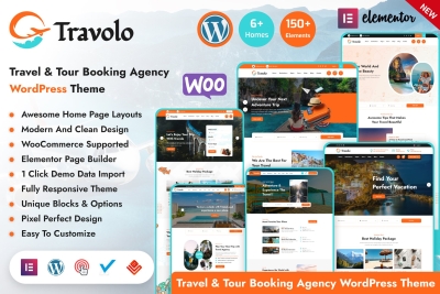 Travolo - Travel & Tour Booking WordPress Theme 1.0.6