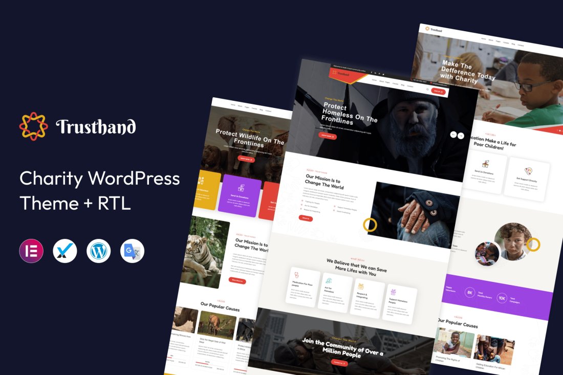 Trusthand - Charity WordPress Theme 1.0.1