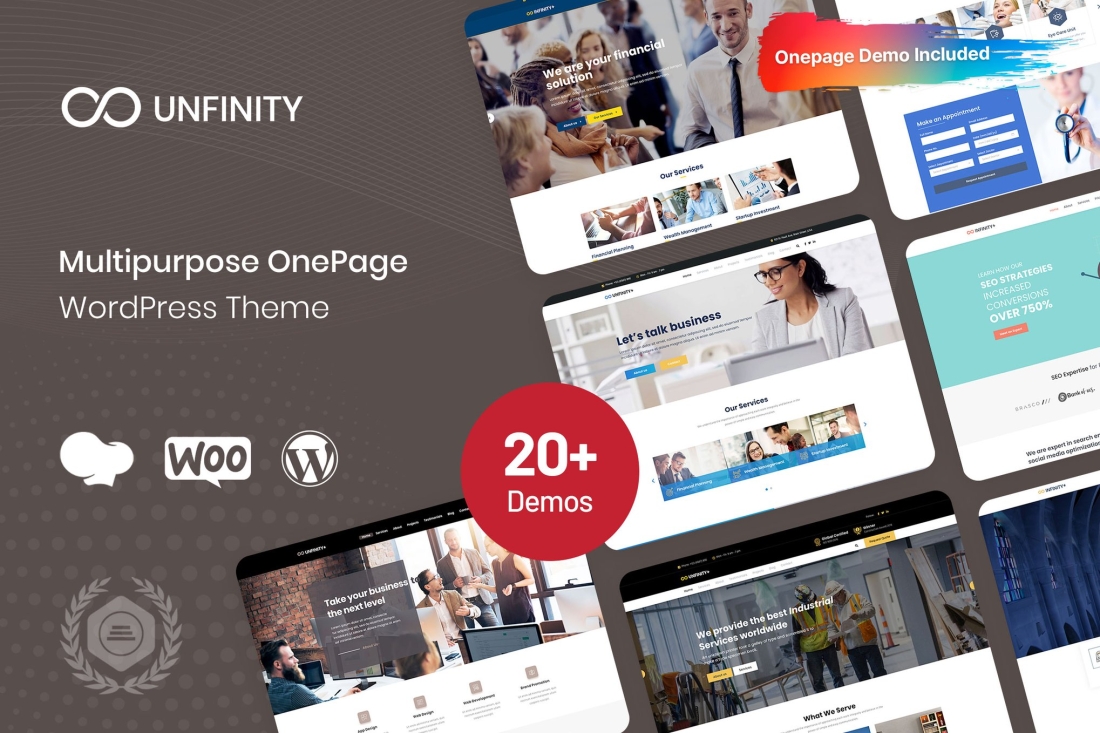 Unfinity - One Page WordPress Theme 1.3.3