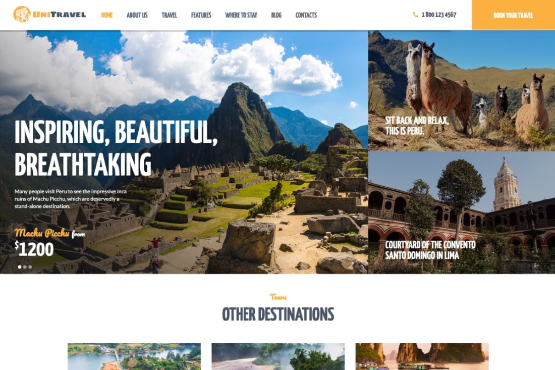 UniTravel | Travel Agency & Tourism Bureau WP 1.4.3