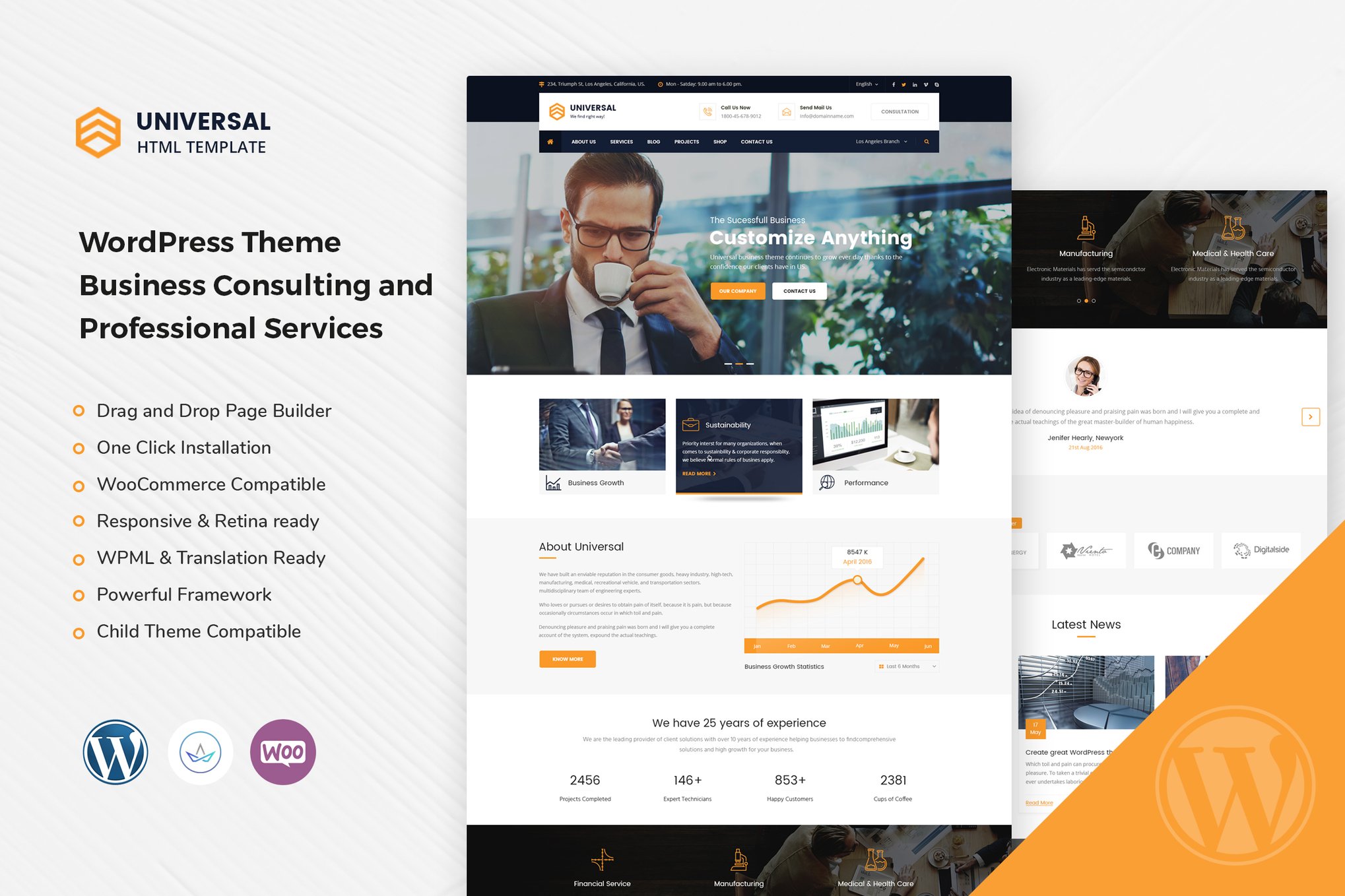 Universal – Business Consulting WordPress Theme 2.7