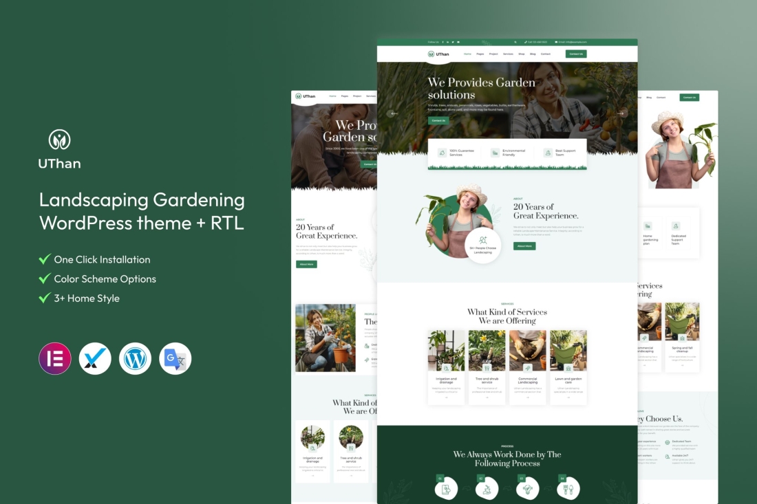 Uthan - Landscaping Gardening WordPress theme 2.0.1