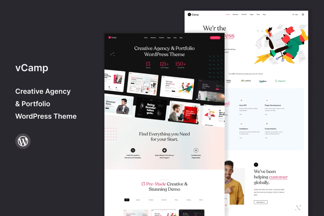 vCamp - Creative Agency WordPress Theme 1.8