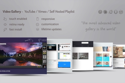 Video Gallery Wordpress Plugin /w YouTube, Vimeo 12.25