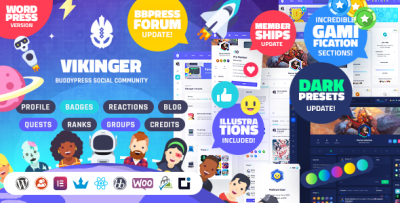 Vikinger - BuddyPress & GamiPress Social Community 1.9.31