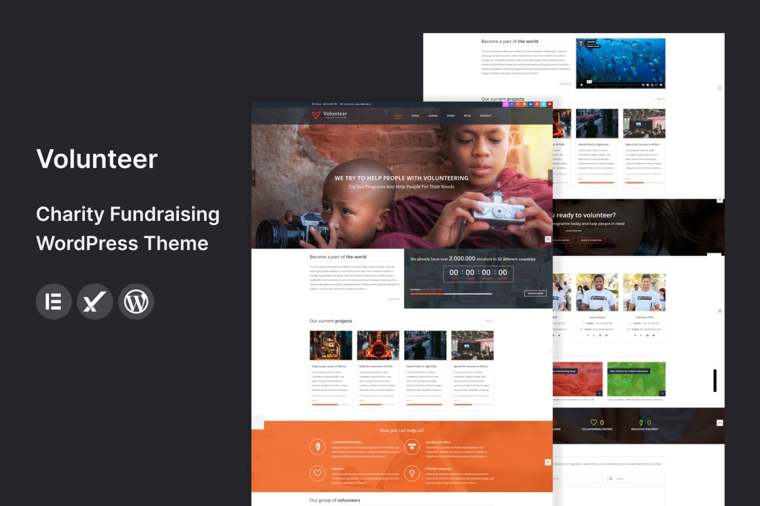 Volunteer - Charity/Fundraising WordPress Theme 2.0