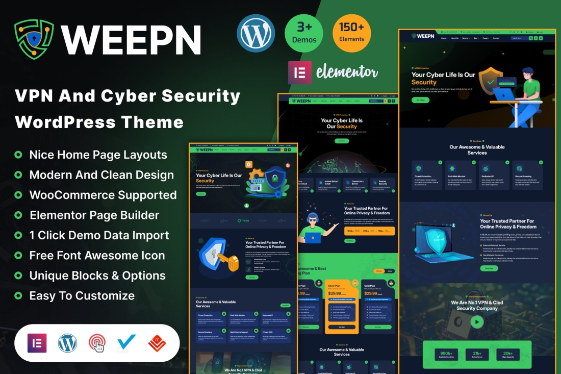 Weepn - VPN & Cloud Services WordPress Theme 1.0