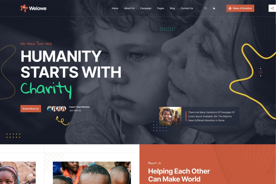 Welowe - Nonprofit Charity WordPress Theme 1.0.5