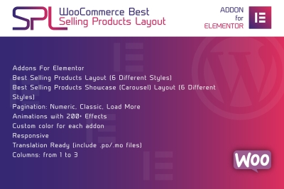 WooCommerce Best Selling Products for Elementor 1.0