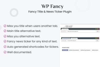 Fancy Title and News Ticker WordPress Plugin 1.5