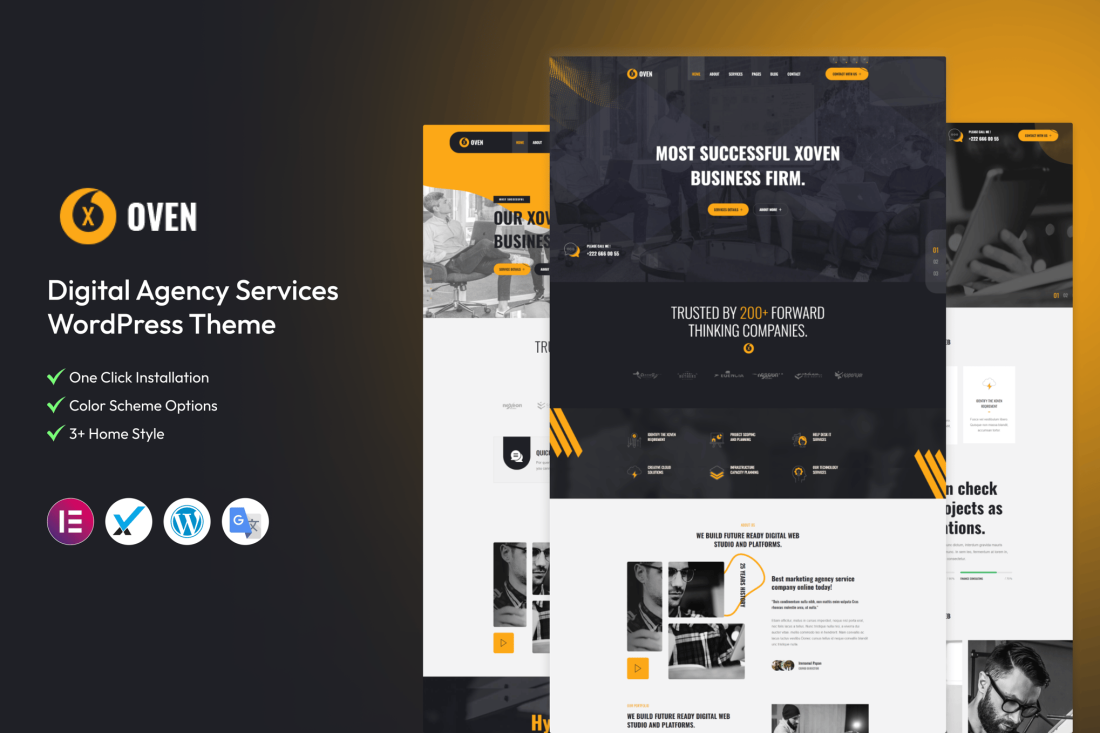 Xoven - Digital Agency Services WordPress Theme 1.0