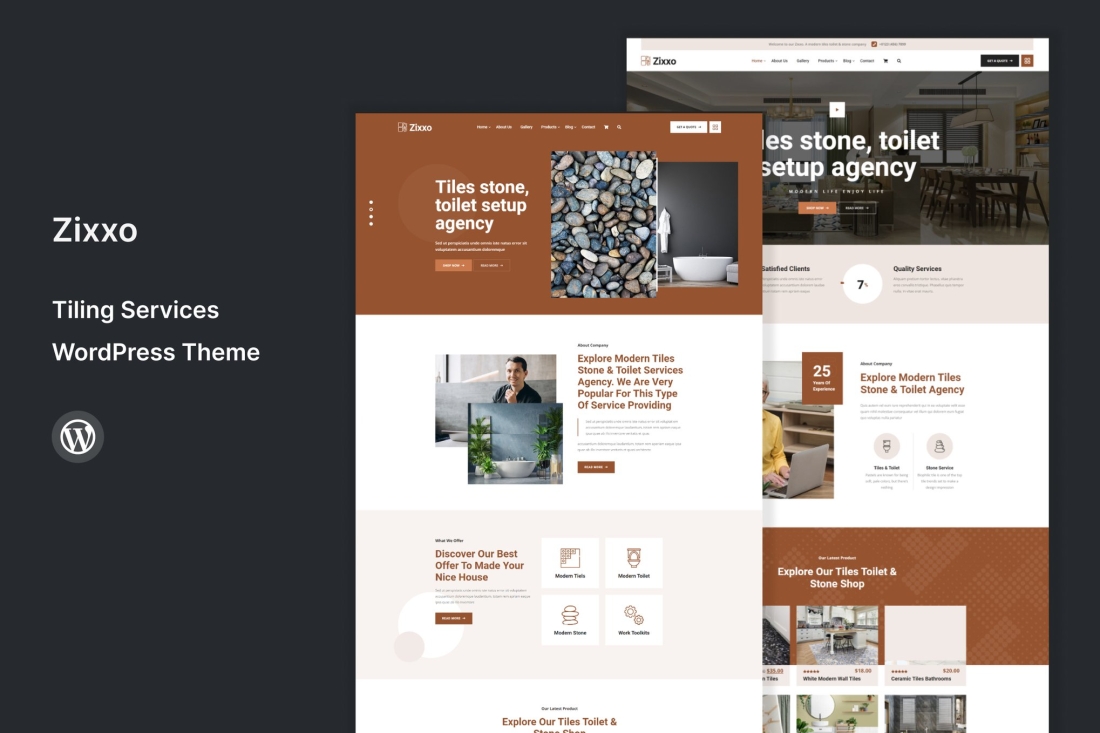 Zixxo - Tiling Services WordPress Theme 1.2