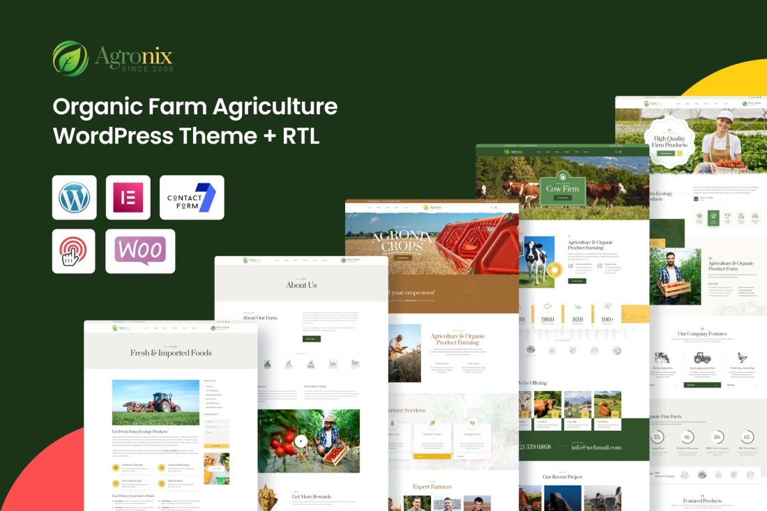 Agronix - Organic Farm Agriculture WordPress Theme 2.0.1