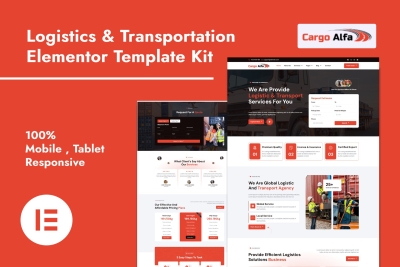 CargoAlfa - Logistics & Transportation Services Elementor Pro Template Kit