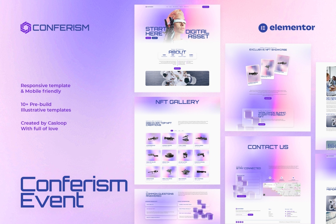 Conferism - Events & Entertainment Elementor Template Kit