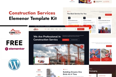 ConsAlfa - Construction Services Elemenor Template Kit