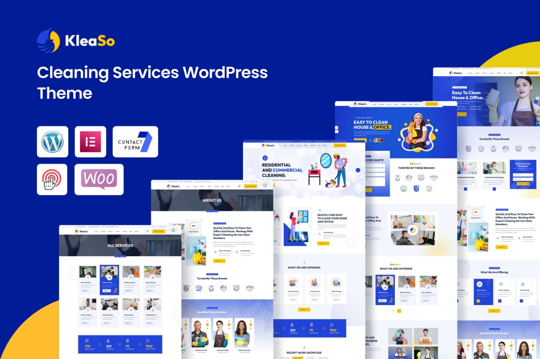 Kleaso - Cleaning Services WordPress Theme 1.0.6