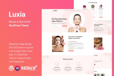 Luxia - Beauty & Spa Center WordPress Theme 1.0.0