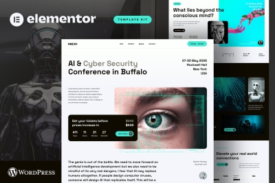 Nexi - AI & Cyber Security Event Conference Elementor Pro Template Kit