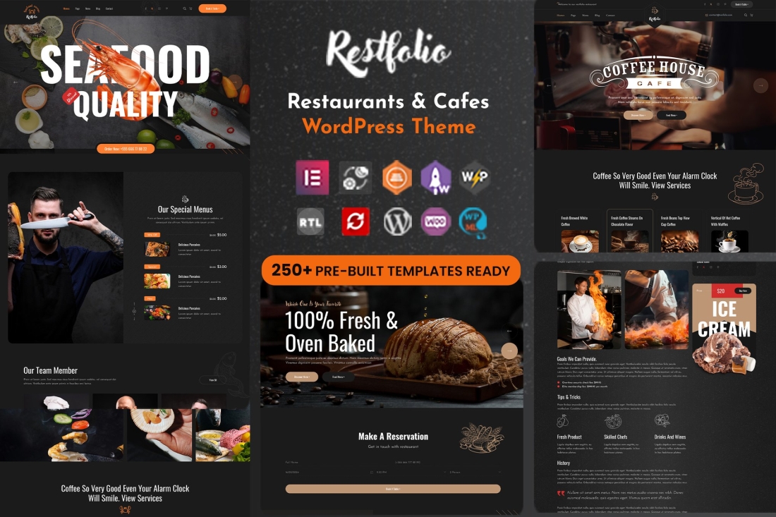 Restfolio - Restaurants & Cafes WordPress Theme 1.0.2