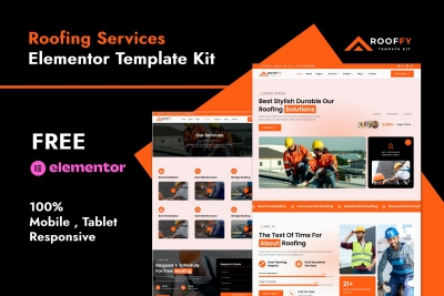 Rooffy - Roofing Services Elementor Template Kit