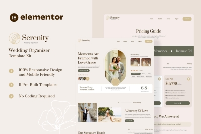 Serenity - Wedding Organizer Elementor Template Kit