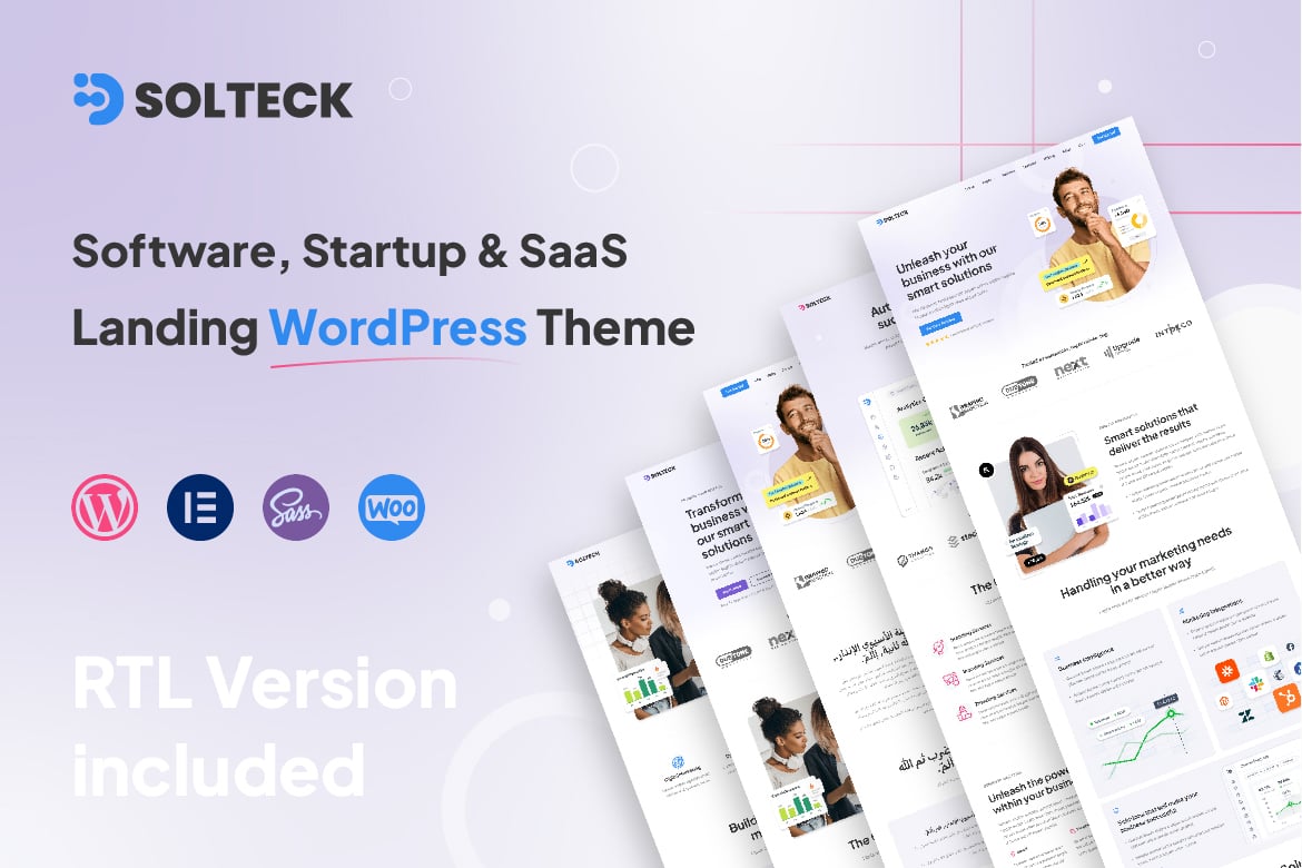 SolTeck – Software, Startup & SaaS Landing WordPress 1.0.8