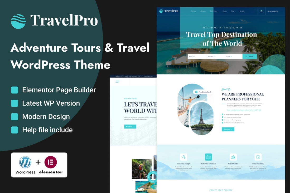 TravelPro - Tours & Travel Agency WordPress Theme 1.0