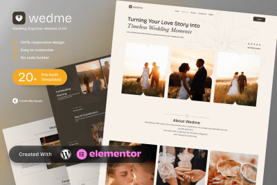 Wedme - Wedding Organizer Elementor Template Kit