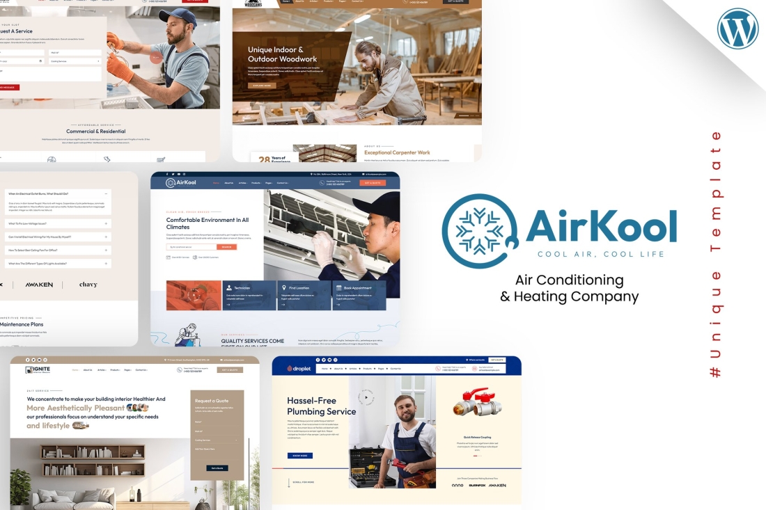 Air Kool - Conditioning, Handyman WordPress Theme 1.1.0