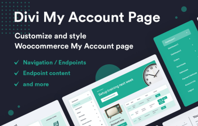 Divi My Account Page 1.0.4