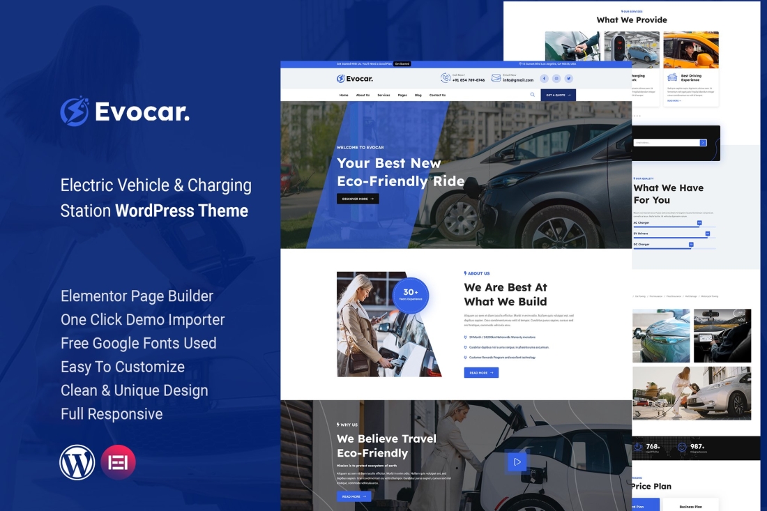Evocar - Electric Vehicle & Charging Station Theme 1.0.0