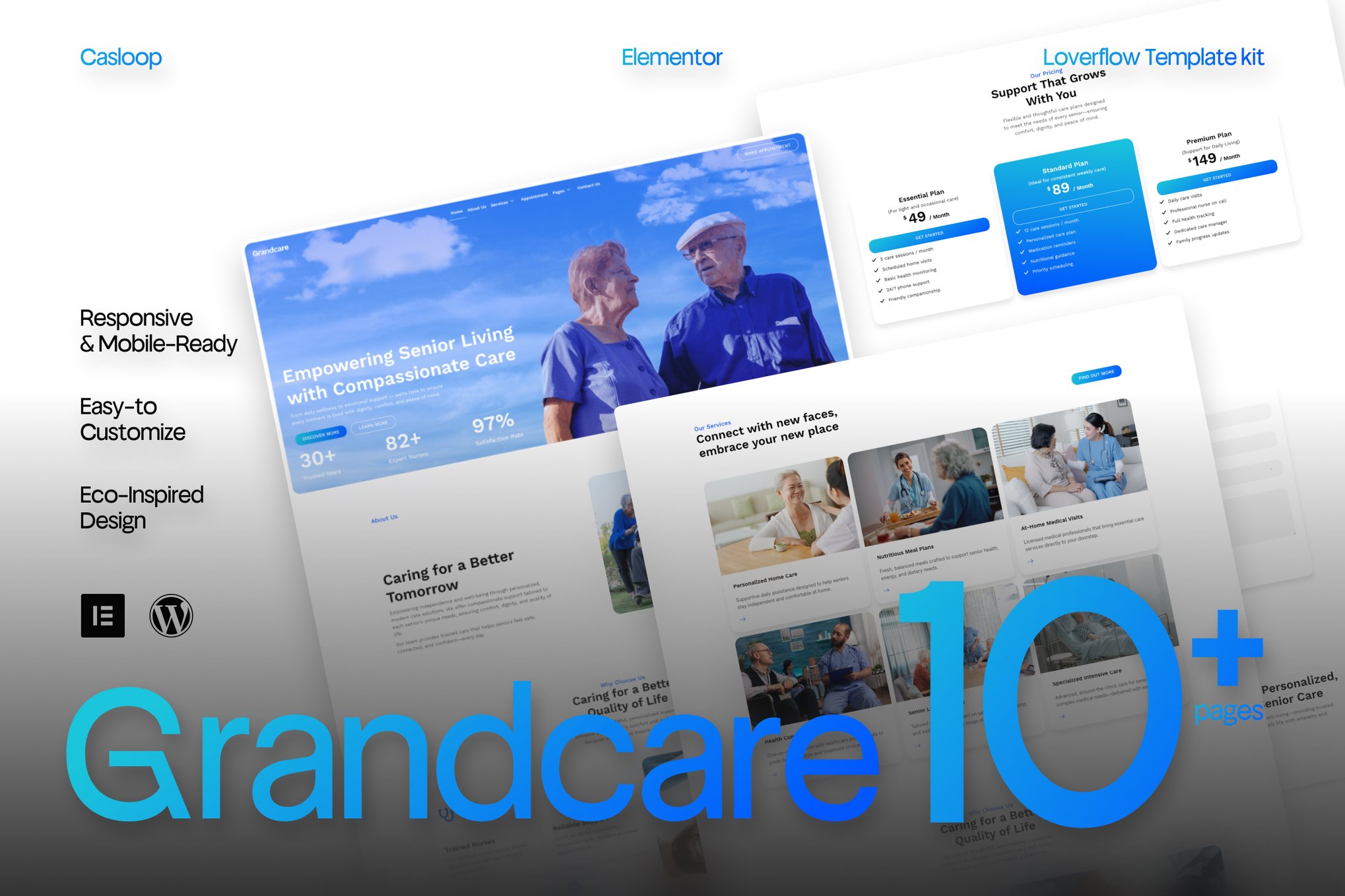 Grandcare - Residential Care Elementor Template Kit