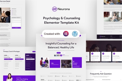 Neurona - Psychology & Counseling Elementor Template Kit