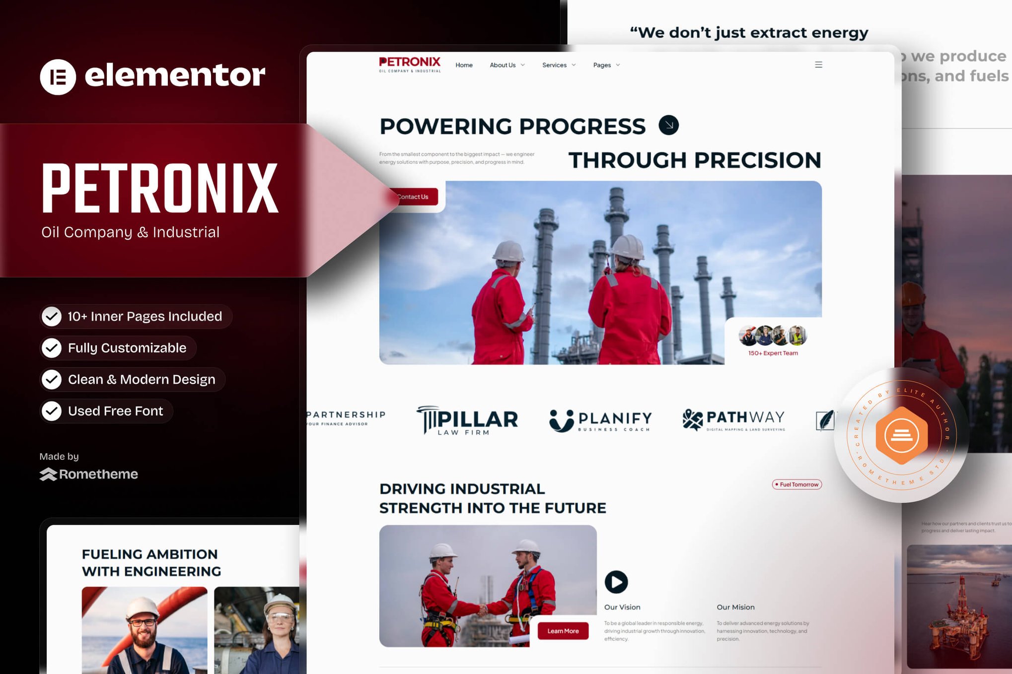 Petronix - Oil Company & Industrial Elementor Template Kit