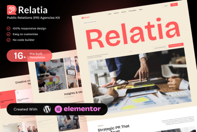 Relatia - Public Relations PR Agencies Elementor Template Kit