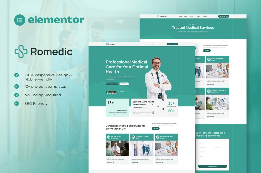 Romedic - Hospital & Medical Clinic Elementor Template Kit