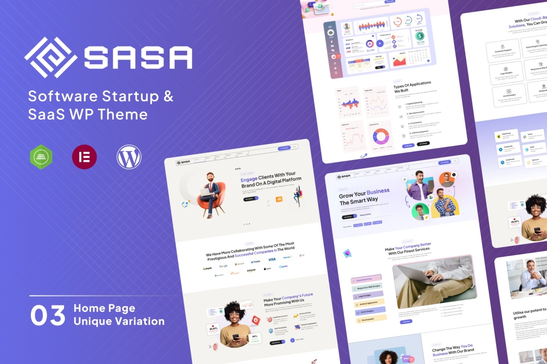 SaSa - Startup, SaaS WordPress Theme 1.0.5