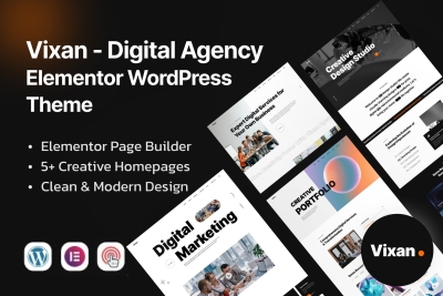 Vixan - Digital Agency Elementor WordPress Theme 1.0.7