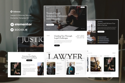 Advoca - Lawyer & Attorney Service Elementor Template Kit