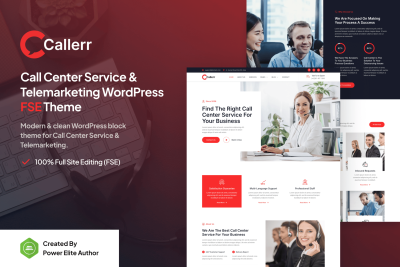 Callerr – Call Center Service FSE WordPress Theme 1.0.1