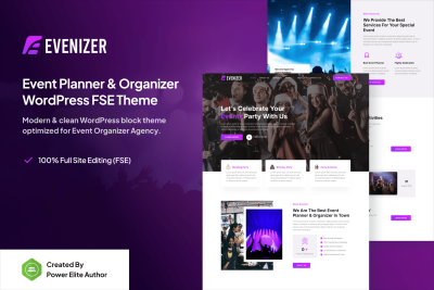 Evenizer – Event Organizer FSE WordPress Theme 1.0.1